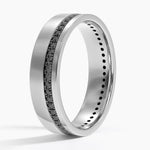 Austin Eternity Black Diamond 5.5mm Wedding Ring Platinum Eternity Band