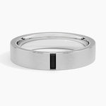 Apollo Black Diamond 4.5mm Wedding Ring Platinum Wedding Band