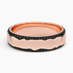 Glacier Eternity Black Diamond 6mm Wedding Ring (1/2 ct. tw.) Rose Gold 18k Eternity Band