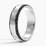 Glacier Eternity Black Diamond 6mm Wedding Ring (1/2 ct. tw.) Platinum Eternity Band
