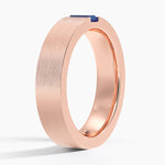 Luxe Apollo Sapphire 4.5mm Wedding Ring Rose Gold 18k Wedding Band