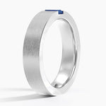 Luxe Apollo Sapphire 4.5mm Wedding Ring Platinum Wedding Band