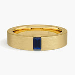 Luxe Apollo Sapphire 4.5mm Wedding Ring Yellow Gold 18k Wedding Band
