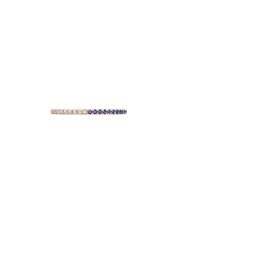 Ballad Eternity Sapphire and Diamond Ring Rose Gold 18k Eternity Band