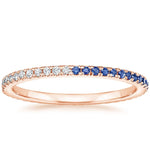 Ballad Eternity Sapphire and Diamond Ring Rose Gold 18k Eternity Band
