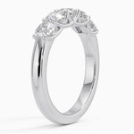 Five Stone Trellis Diamond Ring (1 ct. tw.) Platinum Wedding Band