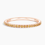 Luxe Ballad Citrine Ring Rose Gold 18k Wedding Band