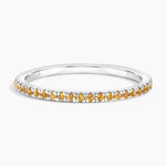 Luxe Ballad Citrine Ring Platinum Wedding Band