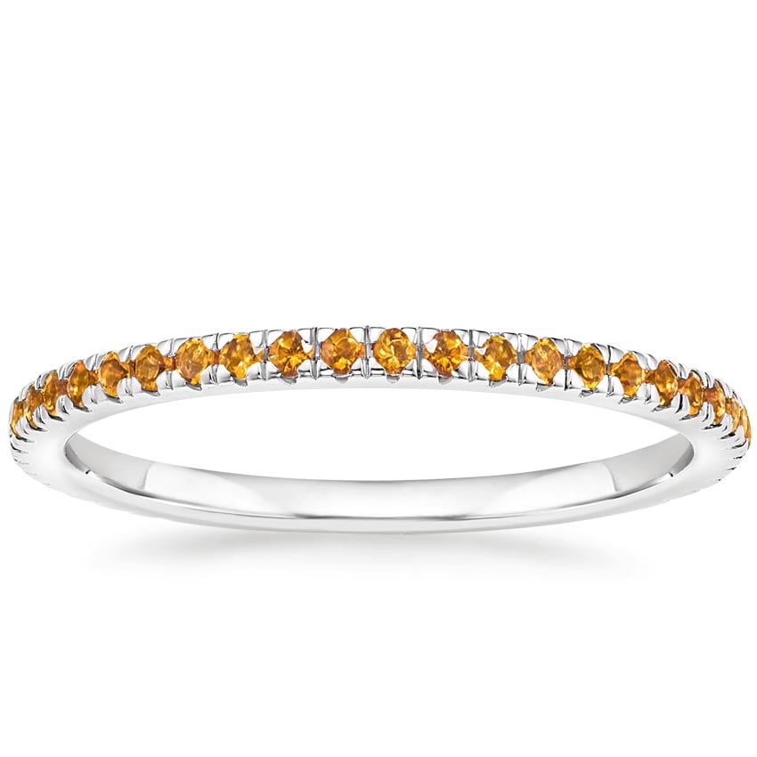 Luxe Ballad Citrine Ring Platinum Wedding Band
