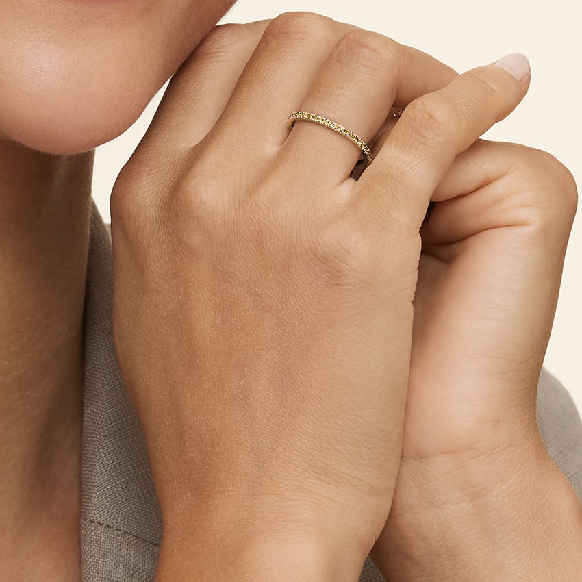 Luxe Ballad Citrine Ring Yellow Gold 18k Wedding Band