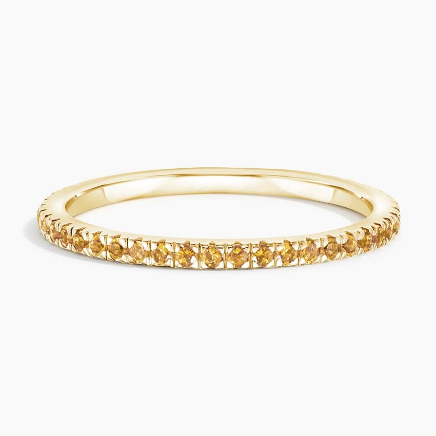 Luxe Ballad Citrine Ring Yellow Gold 18k Wedding Band
