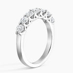 Seven Stone Trellis Lab Diamond Ring (7/8 ct. tw.) Platinum Wedding Band