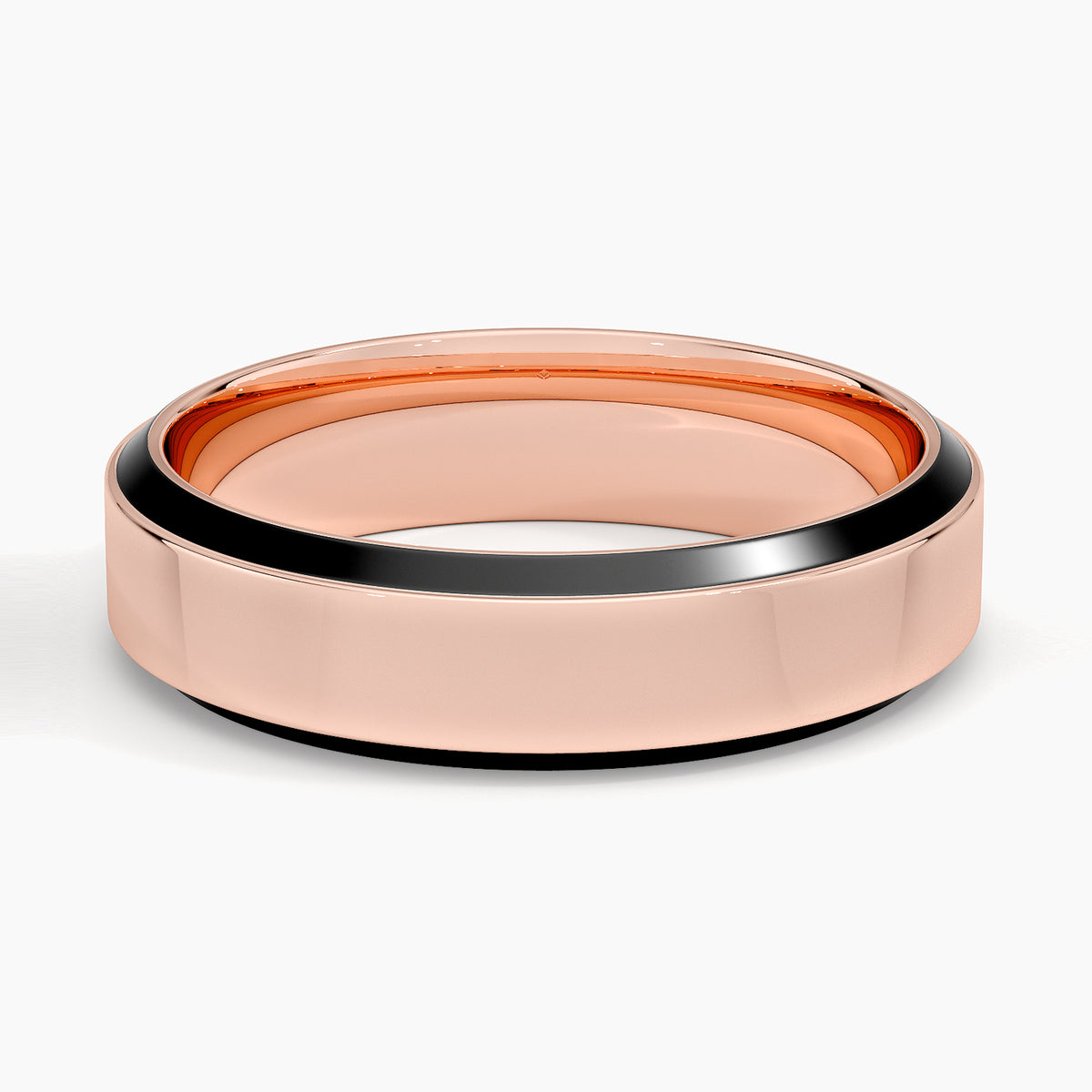 Daniel Beveled Edge 5.5mm Wedding Ring Rose Gold 18k Wedding Band