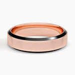 Daniel Beveled Edge 5.5mm Wedding Ring Rose Gold 18k Wedding Band