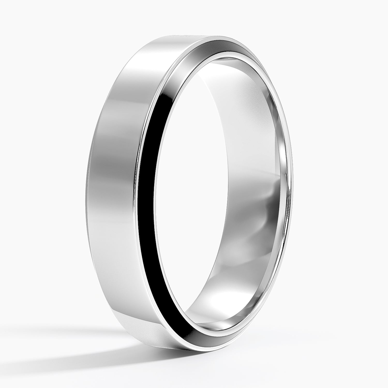 Daniel Beveled Edge 5.5mm Wedding Ring Platinum Wedding Band