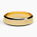 Daniel Beveled Edge 5.5mm Wedding Ring Yellow Gold 18k Wedding Band