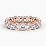 Semi-Bezel Round Eternity Lab Diamond Ring (2 1/2 ct. tw.) Rose Gold 18k Eternity Band