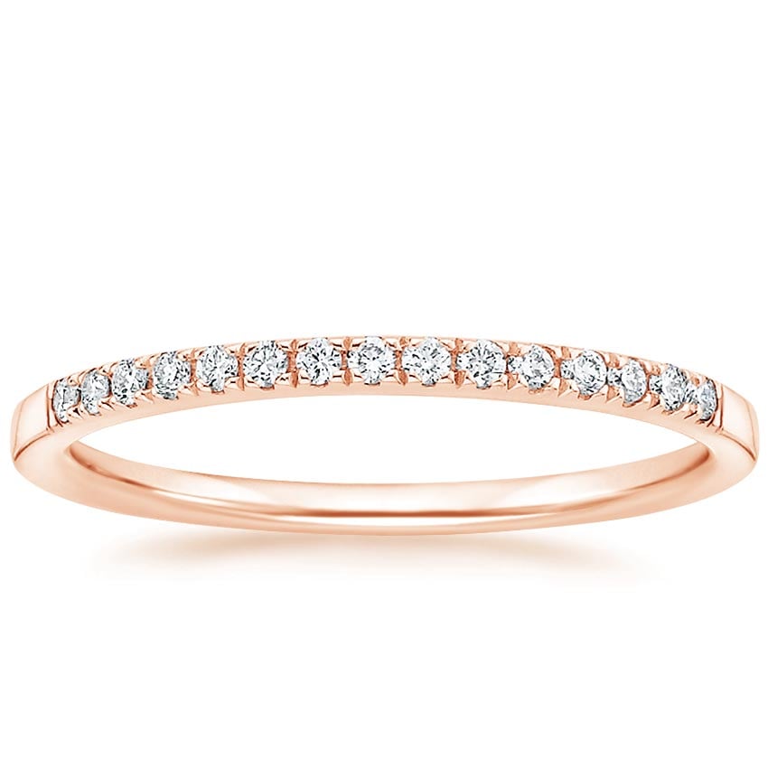 Ballad One-Quarter Coverage Diamond Ring (1/10 ct. tw.) Rose Gold 18k Wedding Band