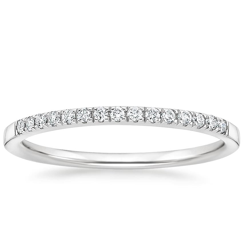 Ballad One-Quarter Coverage Diamond Ring (1/10 ct. tw.) Platinum Wedding Band