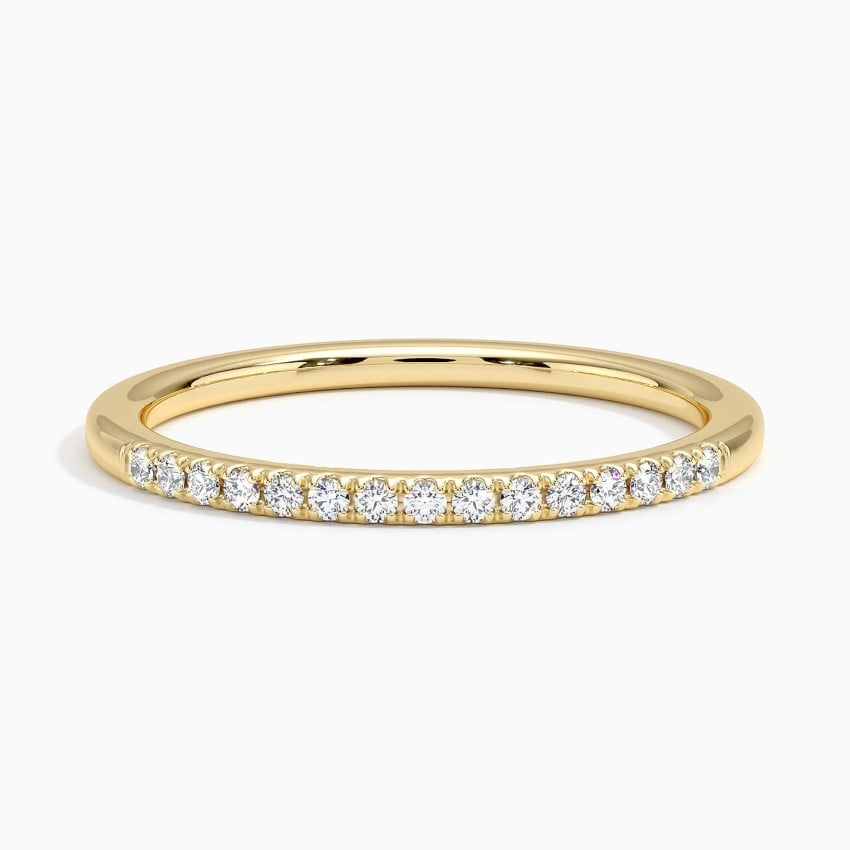 Ballad One-Quarter Coverage Diamond Ring (1/10 ct. tw.) Yellow Gold 18k Wedding Band
