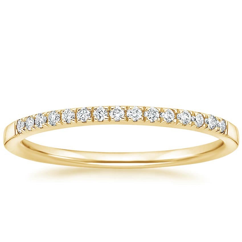 Ballad One-Quarter Coverage Diamond Ring (1/10 ct. tw.) Yellow Gold 18k Wedding Band