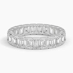 Semi-Bezel Emerald Cut Eternity Lab Diamond Ring (3 ct. tw.) Platinum Eternity Band