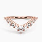 Floriana Contoured Diamond Ring Rose Gold 18k Wedding Band