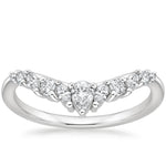 Floriana Contoured Diamond Ring Platinum Wedding Band