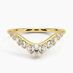 Floriana Contoured Diamond Ring Yellow Gold 18k Wedding Band