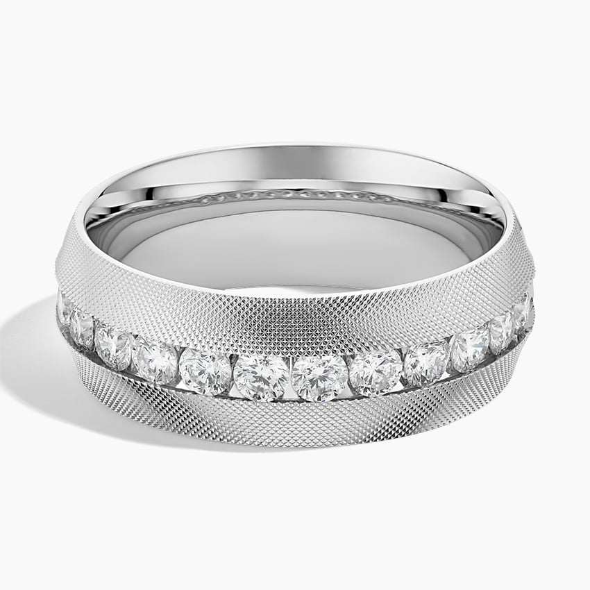 Maverick Diamond 8mm Wedding Ring (1 ct. tw.) Platinum Wedding Band
