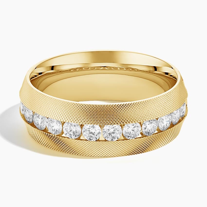Maverick Diamond 8mm Wedding Ring (1 ct. tw.) Yellow Gold 18k Wedding Band