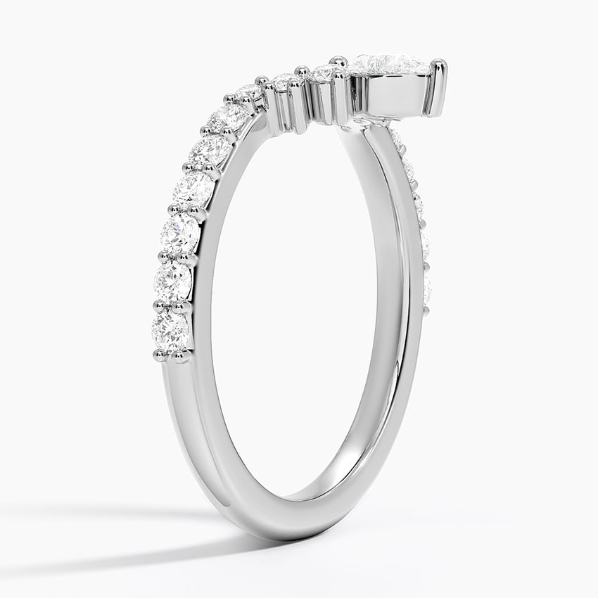 Luxe Lunette Diamond Ring (1/2 ct. tw.) Platinum Wedding Band