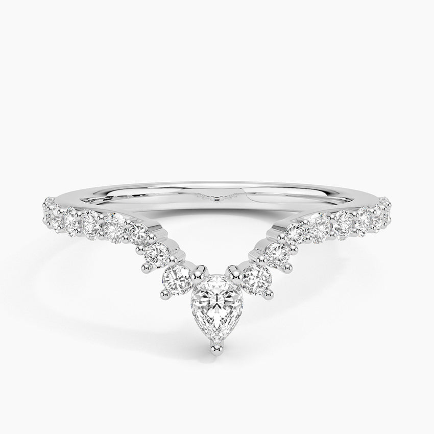 Luxe Lunette Diamond Ring (1/2 ct. tw.) Platinum Wedding Band