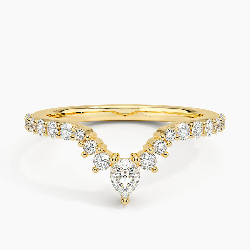 Luxe Lunette Diamond Ring (1/2 ct. tw.) Yellow Gold 18k Wedding Band