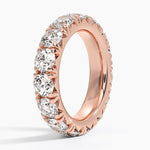 French Pavé Eternity Diamond Ring (4 1/2 ct. tw.) Rose Gold 18k Eternity Band