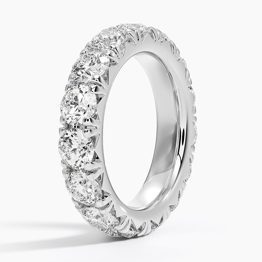 French Pavé Eternity Diamond Ring (4 1/2 ct. tw.) Platinum Eternity Band