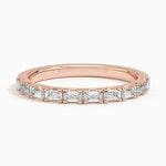 Gemma Baguette Diamond Ring (1/2 ct. tw.) Rose Gold 18k Wedding Band