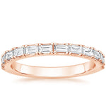 Gemma Baguette Diamond Ring (1/2 ct. tw.) Rose Gold 18k Wedding Band