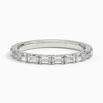 Gemma Baguette Diamond Ring (1/2 ct. tw.) Platinum Wedding Band