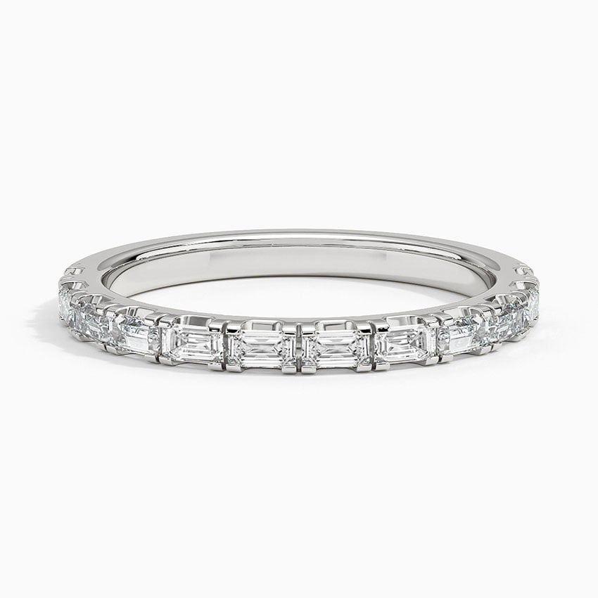 Gemma Baguette Diamond Ring (1/2 ct. tw.) Platinum Wedding Band