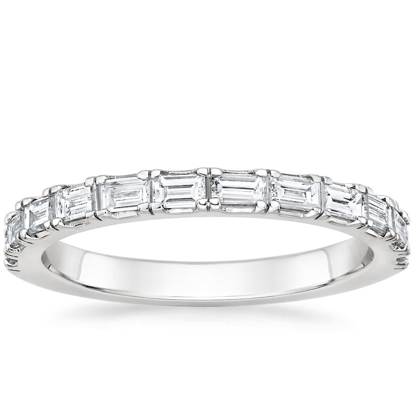 Gemma Baguette Diamond Ring (1/2 ct. tw.) Platinum Wedding Band
