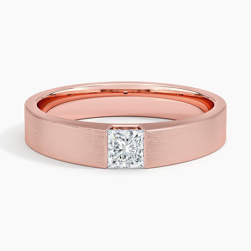 Jamie Diamond 4mm Wedding Ring Rose Gold 18k Wedding Band