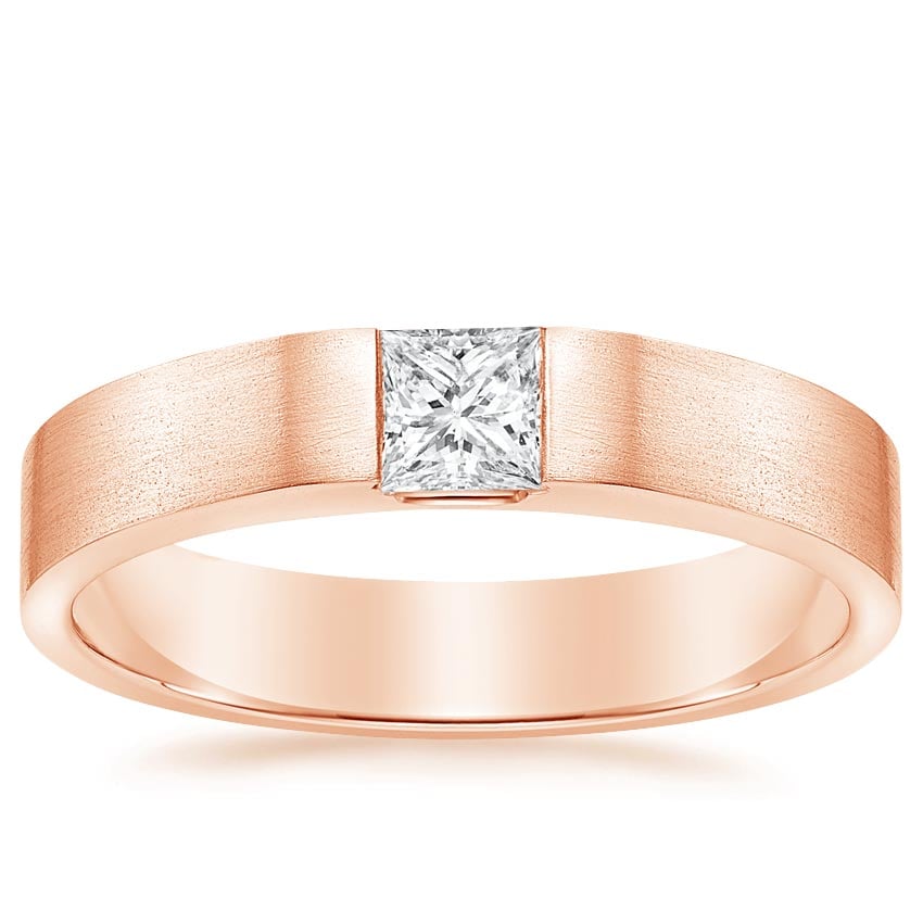 Jamie Diamond 4mm Wedding Ring Rose Gold 18k Wedding Band