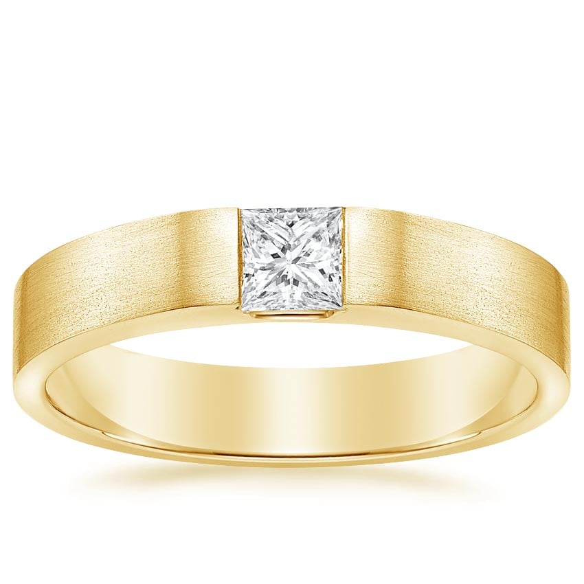 Jamie Diamond 4mm Wedding Ring Yellow Gold 18k Wedding Band