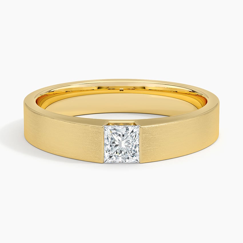 Jamie Diamond 4mm Wedding Ring Yellow Gold 18k Wedding Band