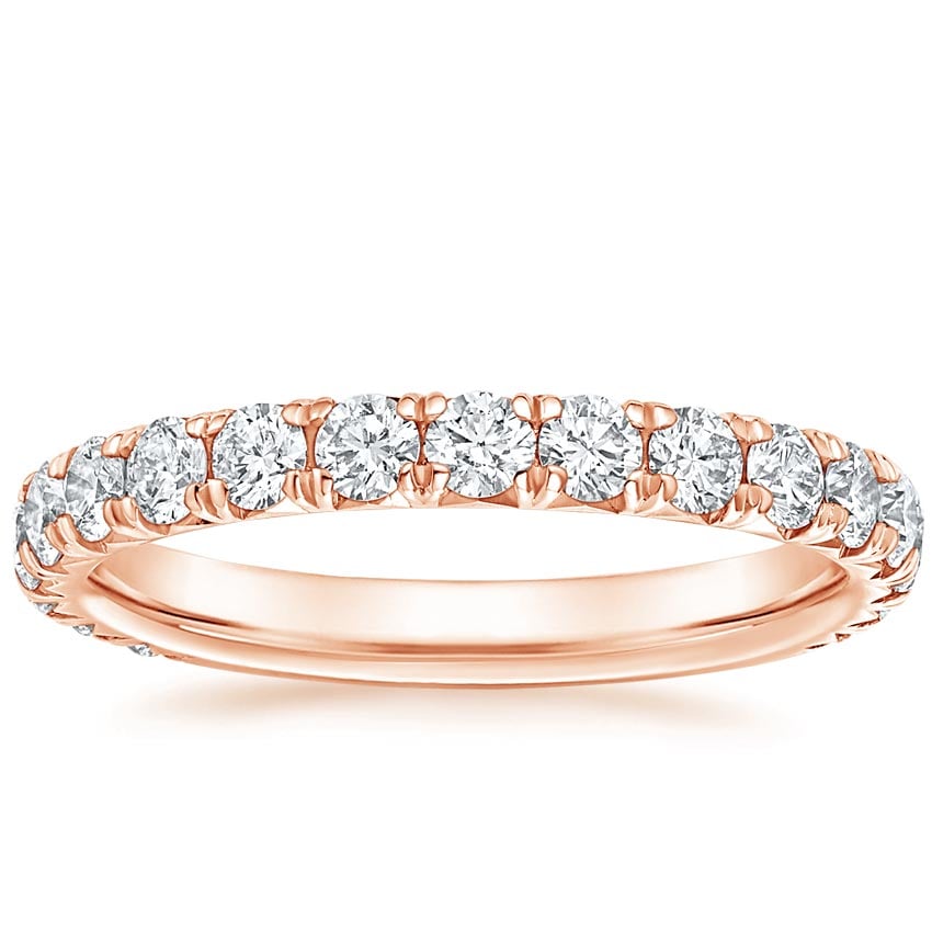 Anthology Three-Quarter Coverage Diamond Ring Rose Gold 18k Wedding Band
