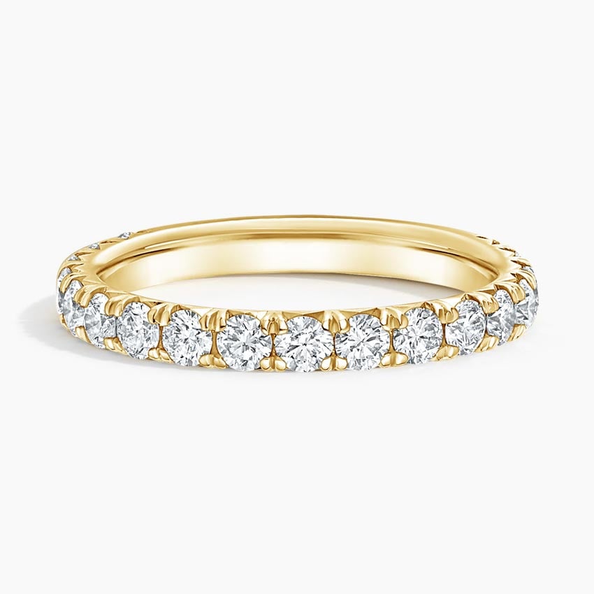 Anthology Three-Quarter Coverage Diamond Ring Yellow Gold 18k Wedding Band