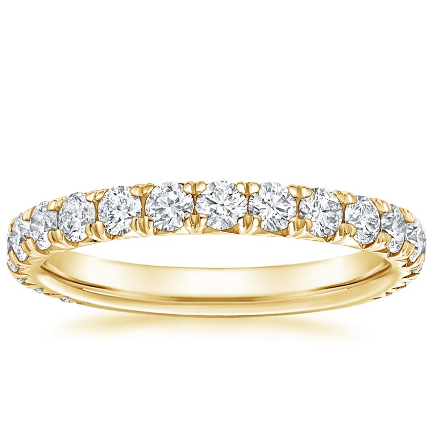 Anthology Three-Quarter Coverage Diamond Ring Yellow Gold 18k Wedding Band