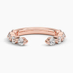 Monaco Diamond Open Ring Rose Gold 18k Wedding Band