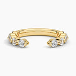 Monaco Diamond Open Ring Yellow Gold 18k Wedding Band